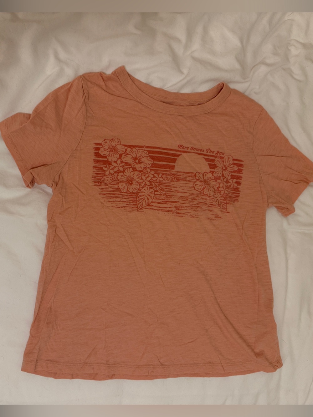 Old Navy Peach Graphic Short Sleeve Tee